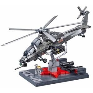 Sluban WZ-10S, Maquette d'Hélicoptère Militaire, Échelle 1/35, 914 Pièces, 44,1 cm, Finition Argent Titane - Publicité Sluban WZ-10S, Maquette d'Hélicoptère Militaire, Échelle 1/35, 914 Pièces, 44,1 cm, Finition Argent Titane - Publicité