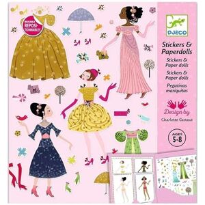 DJECO Pochette de Stickers et Paper Dolls Robes des 4 Saisons - Publicité DJECO Pochette de Stickers et Paper Dolls Robes des 4 Saisons - Publicité