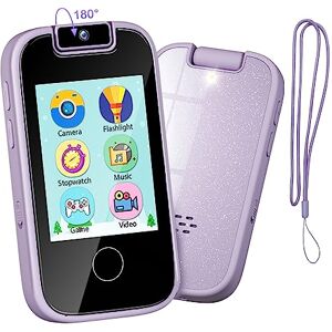 PTHTECHUS Appareil Photo pour Enfant Jouet téléphone Portable pour Filles et garçons Écran Tactile Lecteur MP3 avec caméra à Rabat, Suivi des habitudes, Jeux, Alphabet, Apprentissage éducatif - - Publicité