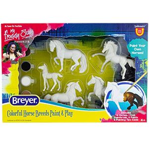 Breyer Horses Stablemates Horse Crazy Lot de 5 peintures colorées pour chevaux Échelle 1:32 Modèle #4234 - Publicité Breyer Horses Stablemates Horse Crazy Lot de 5 peintures colorées pour chevaux Échelle 1:32 Modèle #4234 - Publicité