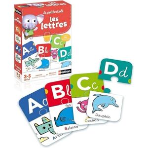 Nathan La Petite Ecole, Les Lettres Associer La Lettre à l'Image Apprendre l'Alphabet Jeu Educatif Coffret De 6 Jeux Progressifs Pour Enfants de 3 à 5 ans - Publicité