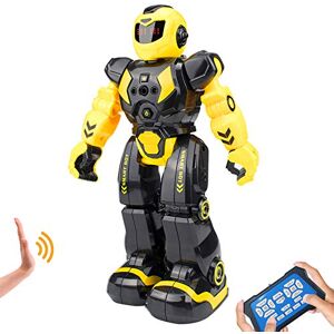 HUSAN Robot Télécommandé pour Les Enfants,Programmable RC Robot avec Danse Chanter Intelligent contrôleur Infrarouge Jouets, détection Geste,Cadeau d'anniversaire de Noël pour garçons Filles (Jaune) - Publicité HUSAN Robot Télécommandé pour Les Enfants,Programmable RC Robot avec Danse Chanter Intelligent contrôleur Infrarouge Jouets, détection Geste,Cadeau d'anniversaire de Noël pour garçons Filles (Jaune) - Publicité