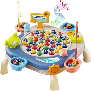 Auped Jeu de pêche magnétique, Comprend 42 Poissons, 10 Cannes de pêche, 4 seaux, 7 scènes 3D, Cadeau éducatif Musical Montessori, adapté aux Enfants de 3 Ans (Bleu) - Publicité Auped Jeu de pêche magnétique, Comprend 42 Poissons, 10 Cannes de pêche, 4 seaux, 7 scènes 3D, Cadeau éducatif Musical Montessori, adapté aux Enfants de 3 Ans (Bleu) - Publicité