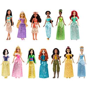 Mattel Princesses Disney Coffret Princesses Étincelantes avec 13 poupées avec habillage scintillant et accessoires, à collectionner, Jouet Enfant, Dès 3 ans, HPG74 - Publicité