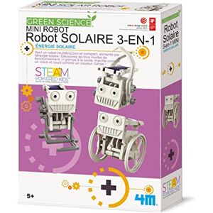 4M Kidz Labs Kit de Fabrication Green Science : Mini Robot Solaire 3 en 1 - Publicité 4M Kidz Labs Kit de Fabrication Green Science : Mini Robot Solaire 3 en 1 - Publicité