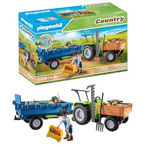 Playmobil 71249 Tracteur avec remorque Country La Vie à la Ferme La Gamme Petite Ferme Comprend Plus de 80% de matériaux recyclés ou biosourcés en Moyenne Dès 4 Ans - Publicité Playmobil 71249 Tracteur avec remorque Country La Vie à la Ferme La Gamme Petite Ferme Comprend Plus de 80% de matériaux recyclés ou biosourcés en Moyenne Dès 4 Ans - Publicité