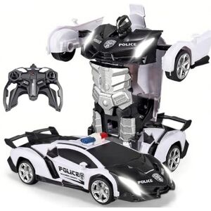SHAREMI Voiture Télécommandée Jouet Enfants, 2 en 1 Robots & Voitures Police Transformable RC Car, 2.4Ghz Radiocommandée Voiture de Course Enfant Jeux Cadeau Garcon Fille 3 4 5 6 7 8 9 Ans Anniversaire Noël - Publicité SHAREMI Voiture Télécommandée Jouet Enfants, 2 en 1 Robots & Voitures Police Transformable RC Car, 2.4Ghz Radiocommandée Voiture de Course Enfant Jeux Cadeau Garcon Fille 3 4 5 6 7 8 9 Ans Anniversaire Noël - Publicité