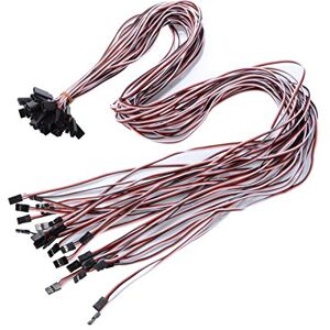 YXQ Lot de 30 câbles d'extension servo 3 broches mâle vers femelle pour avion RC 1 m - Publicité YXQ Lot de 30 câbles d'extension servo 3 broches mâle vers femelle pour avion RC 1 m - Publicité