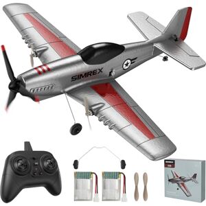 SIMREX Avion RC pour Enfants Avion télécommandé 2,4 GHz 3 canaux avec Gyroscope 6 Axes, 2 Vitesses, 2 Batteries, Avion RC P51, Planeur en Mousse Cadeau pour garçons et Filles - Publicité SIMREX Avion RC pour Enfants Avion télécommandé 2,4 GHz 3 canaux avec Gyroscope 6 Axes, 2 Vitesses, 2 Batteries, Avion RC P51, Planeur en Mousse Cadeau pour garçons et Filles - Publicité