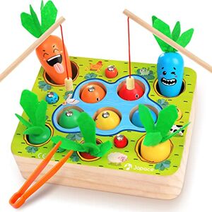 JoyPlus Jouet Enfant 2 Ans, Jouets en Bois Jeu de Pêche Magnetique, Jeux  Montessori de Peche