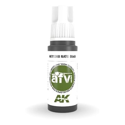 AK Interactive AK Acrylics 3Gen AFV AK11360 NATO Black (17ml) - Publicité AK Interactive AK Acrylics 3Gen AFV AK11360 NATO Black (17ml) - Publicité