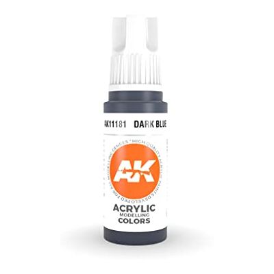 AK Interactive AK Acrylics 3Gen AK11181 Dark Blue (17ml) - Publicité AK Interactive AK Acrylics 3Gen AK11181 Dark Blue (17ml) - Publicité