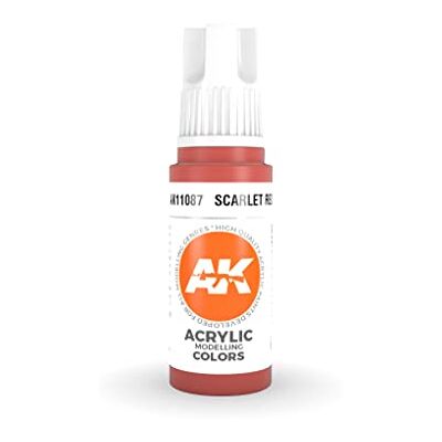 AK Interactive AK Acrylics 3Gen AK11087 Scarlet Red (17ml) - Publicité AK Interactive AK Acrylics 3Gen AK11087 Scarlet Red (17ml) - Publicité