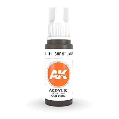 AK Interactive AK Acrylics 3Gen AK11111 Burnt Umber (17ml) - Publicité AK Interactive AK Acrylics 3Gen AK11111 Burnt Umber (17ml) - Publicité