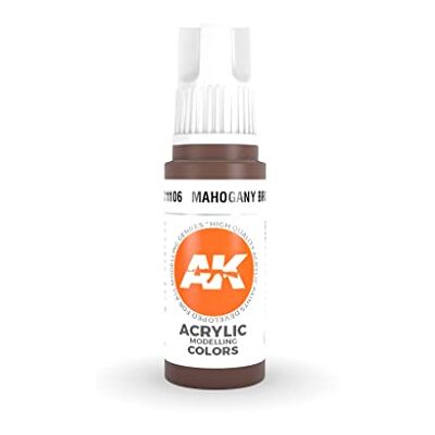 AK Interactive AK Acrylics 3Gen AK11106 Mahogany Brown (17ml) - Publicité AK Interactive AK Acrylics 3Gen AK11106 Mahogany Brown (17ml) - Publicité