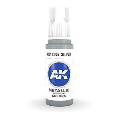 AK Interactive AK Acrylics 3Gen AK11209 Silver (17ml) - Publicité AK Interactive AK Acrylics 3Gen AK11209 Silver (17ml) - Publicité
