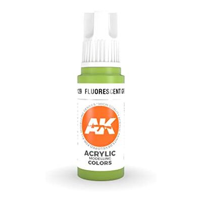 AK Interactive AK Acrylics 3Gen AK11129 Fluorescent Green (17ml) - Publicité AK Interactive AK Acrylics 3Gen AK11129 Fluorescent Green (17ml) - Publicité