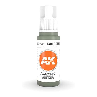 AK Interactive AK Acrylics 3Gen AK11135 Faded Green (17ml) - Publicité AK Interactive AK Acrylics 3Gen AK11135 Faded Green (17ml) - Publicité