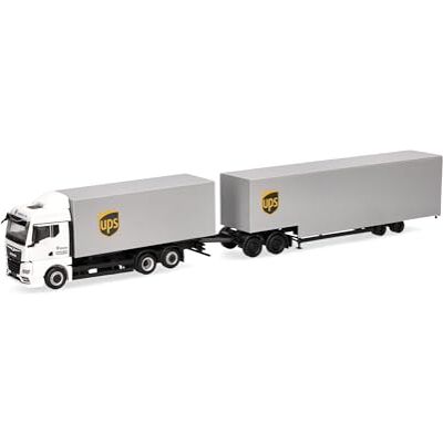 Herpa modèle de Camion Man TGX GM Camion Porte-Container avec remorque Jumbo UPS, Miniature à l’échelle 1:87, pièce de Collection, Made in Germany, Plastique - Publicité Herpa modèle de Camion Man TGX GM Camion Porte-Container avec remorque Jumbo UPS, Miniature à l’échelle 1:87, pièce de Collection, Made in Germany, Plastique - Publicité