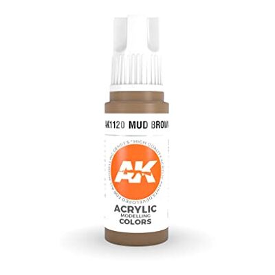 AK Interactive AK Acrylics 3Gen AK11120 Mud Brown (17ml) - Publicité AK Interactive AK Acrylics 3Gen AK11120 Mud Brown (17ml) - Publicité