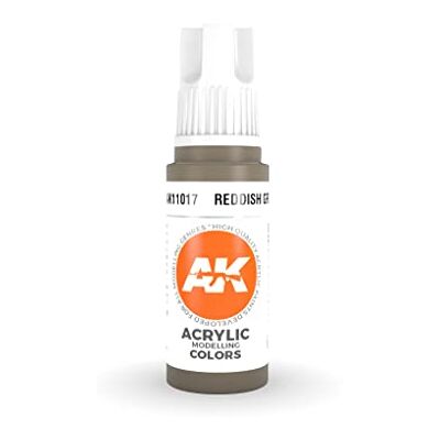 AK Interactive AK Acrylics 3Gen AK11017 Reddish Grey (17ml) - Publicité AK Interactive AK Acrylics 3Gen AK11017 Reddish Grey (17ml) - Publicité