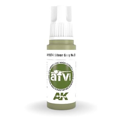 AK Interactive AK Acrylics 3Gen AFV AK11374 Silver Grey No.28 (17ml) - Publicité AK Interactive AK Acrylics 3Gen AFV AK11374 Silver Grey No.28 (17ml) - Publicité