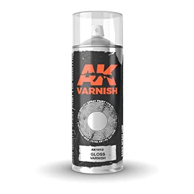 AK Interactive AK SPRAY AK1012 Gloss Varnish (400ml) (2 nozzles) - Publicité AK Interactive AK SPRAY AK1012 Gloss Varnish (400ml) (2 nozzles) - Publicité