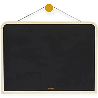 Janod Grand Tableau Noir Mural Magnétique Recto Verso pour Écrire et Dessiner avec 3 Craies + 1 Brosse Jouet en Bois FSC Dès 3 Ans, J09635 - Publicité Janod Grand Tableau Noir Mural Magnétique Recto Verso pour Écrire et Dessiner avec 3 Craies + 1 Brosse Jouet en Bois FSC Dès 3 Ans, J09635 - Publicité