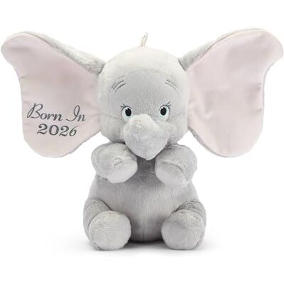 Disney Official Petite Peluche Dumbo Born in 2026" pour bébé, éléphant en Peluche avec Oreilles surdimensionnées et détails brodés, 26 cm - Publicité Disney Official Petite Peluche Dumbo Born in 2026" pour bébé, éléphant en Peluche avec Oreilles surdimensionnées et détails brodés, 26 cm - Publicité