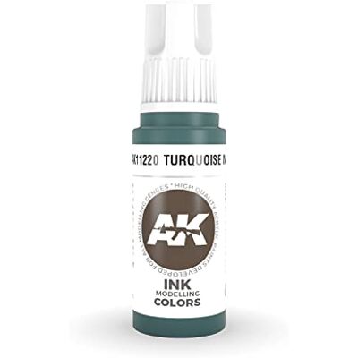 AK Interactive 3rd Gen Acrylic Turquoise Ink 17ml - Publicité AK Interactive 3rd Gen Acrylic Turquoise Ink 17ml - Publicité