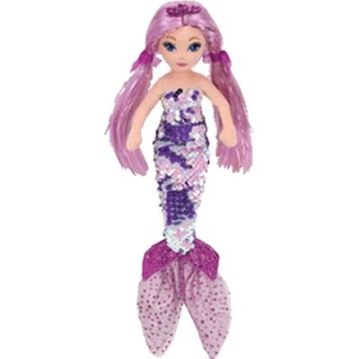 Ty -02101 Sea Sequins Peluche à sequins Lorelei la Sirène violette 30 cm - Publicité Ty -02101 Sea Sequins Peluche à sequins Lorelei la Sirène violette 30 cm - Publicité