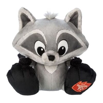 Disney Peluche officielle Meeko Big Feet – Pocahontas 30e anniversaire de mariage en peluche raton laveur avec caractéristiques brodées, touffes en fourrure, oreilles douces et logo appliqué - Publicité Disney Peluche officielle Meeko Big Feet – Pocahontas 30e anniversaire de mariage en peluche raton laveur avec caractéristiques brodées, touffes en fourrure, oreilles douces et logo appliqué - Publicité