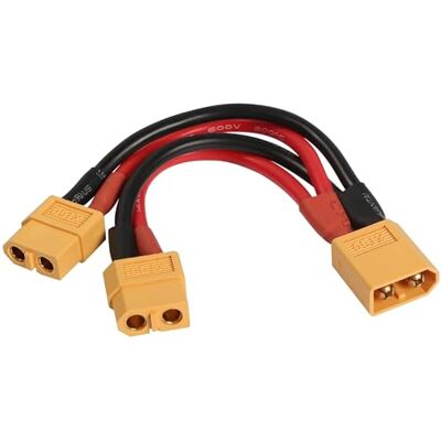 RIIEYOCA XT60 Adaptateur de connecteur de batterie parallèle Double extension XT60 Y Splitter 1 mâle à 2 femelles Câble 14 AWG pour hélicoptère en mode RC Quadcopter (1 mâle à 2 femelles) - Publicité RIIEYOCA XT60 Adaptateur de connecteur de batterie parallèle Double extension XT60 Y Splitter 1 mâle à 2 femelles Câble 14 AWG pour hélicoptère en mode RC Quadcopter (1 mâle à 2 femelles) - Publicité