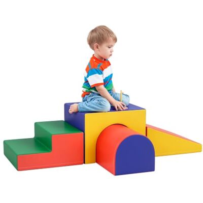 HOMCOM Parcours Motricité Bébé Module en Mousse EPE 4PCS Multicolore Housse en Revêtement Synthétique, Blocs de Construction, Jouets Éducatifs, Enfants d'Âge Préscolaire - Publicité HOMCOM Parcours Motricité Bébé Module en Mousse EPE 4PCS Multicolore Housse en Revêtement Synthétique, Blocs de Construction, Jouets Éducatifs, Enfants d'Âge Préscolaire - Publicité