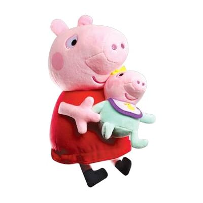 BANDAI Peluches Peppa Pig et Baby Evie – Peluche Douce et Câline Grande sœur et Bébé – Peppa Tenant Evie dans Ses Bras Idée Cadeau Jouet Enfants dès 18 Mois COP8402 - Publicité BANDAI Peluches Peppa Pig et Baby Evie – Peluche Douce et Câline Grande sœur et Bébé – Peppa Tenant Evie dans Ses Bras Idée Cadeau Jouet Enfants dès 18 Mois COP8402 - Publicité