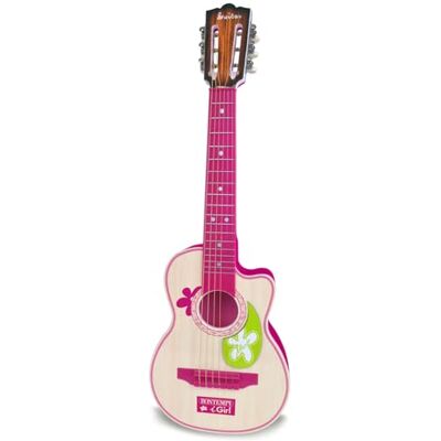 Bontempi - 7071-Guitare Folk, L. 7o cm, Couleur Rose, 20 7071 Explorer les Accords et Mélodies de Manière Légère, Rose - Publicité Bontempi - 7071-Guitare Folk, L. 7o cm, Couleur Rose, 20 7071 Explorer les Accords et Mélodies de Manière Légère, Rose - Publicité