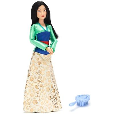 Official Poupée Classique Mulan, 29 cm/11", Poupée Disney entièrement articulée avec Tenue élégante et Brosse à Cheveux Miniature, à partir de 3 Ans - Publicité Official Poupée Classique Mulan, 29 cm/11", Poupée Disney entièrement articulée avec Tenue élégante et Brosse à Cheveux Miniature, à partir de 3 Ans - Publicité