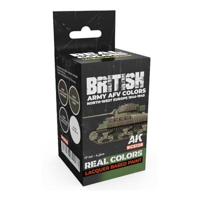 AK Interactive AK REAL COLORS SET RCS128 British Army AFV Colors (4x17ml) - Publicité AK Interactive AK REAL COLORS SET RCS128 British Army AFV Colors (4x17ml) - Publicité