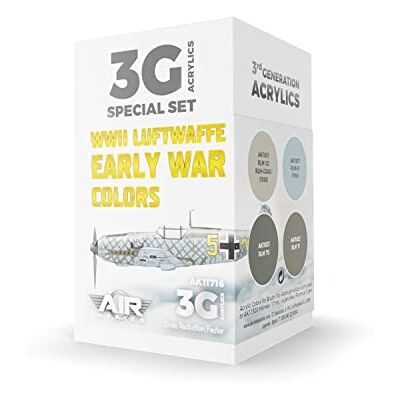 AK Interactive AK Acrylics 3Gen AIRCRAFT SET AK11716 WWII Luftwaffe Early War Colors SET 3G (4x17ml) - Publicité AK Interactive AK Acrylics 3Gen AIRCRAFT SET AK11716 WWII Luftwaffe Early War Colors SET 3G (4x17ml) - Publicité