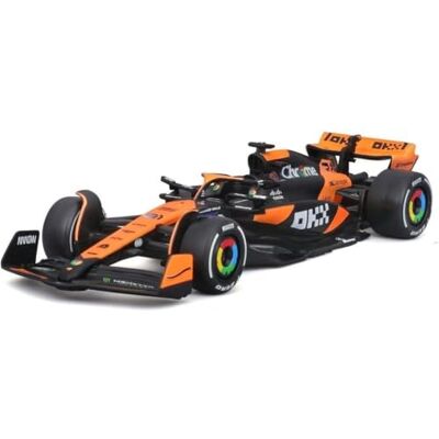 Bburago McLaren MCL38 Oscar Piastri #81 2024 Modèle réduit réaliste à l'échelle 1:43, pilotée par Oscar Piastri, Licence Officielle McLaren, âge recommandé : 3 Ans et Plus - Publicité Bburago McLaren MCL38 Oscar Piastri #81 2024 Modèle réduit réaliste à l'échelle 1:43, pilotée par Oscar Piastri, Licence Officielle McLaren, âge recommandé : 3 Ans et Plus - Publicité