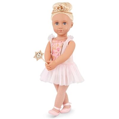 Our Generation Lalia Poupée Sugar Plum Fairy de 46 cm des Yeux Bleus et de Longs Cheveux blonds réalistes Robe de Ballet Rose, diadème et Accessoires pour Baguettes 3 Ans et + - Publicité Our Generation Lalia Poupée Sugar Plum Fairy de 46 cm des Yeux Bleus et de Longs Cheveux blonds réalistes Robe de Ballet Rose, diadème et Accessoires pour Baguettes 3 Ans et + - Publicité