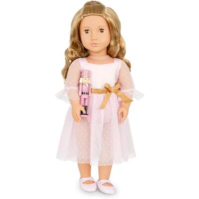 Our Generation Natasha Poupée Ballerine 46 cm Yeux Bruns et Cheveux blonds ondulés Plus Vrais Que Nature Robe de Ballet et Accessoire pour poupée Casse-Noisette Rose 3 Ans et + - Publicité Our Generation Natasha Poupée Ballerine 46 cm Yeux Bruns et Cheveux blonds ondulés Plus Vrais Que Nature Robe de Ballet et Accessoire pour poupée Casse-Noisette Rose 3 Ans et + - Publicité