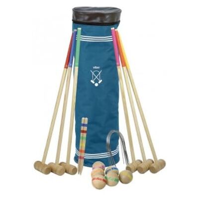 Vilac Jeu de Croquet 4 Joueurs Jeu de Plein Air Enfants 5 Ans+, Moyen Maillets et arceaux inclus développe la précision et la coordination idéal jardin et extérieur idée cadeau ludique - Publicité Vilac Jeu de Croquet 4 Joueurs Jeu de Plein Air Enfants 5 Ans+, Moyen Maillets et arceaux inclus développe la précision et la coordination idéal jardin et extérieur idée cadeau ludique - Publicité