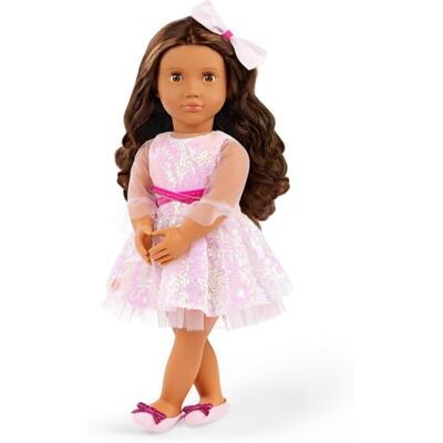 Our Generation Katia Poupée de Mode de 46 cm Yeux Noisette et Cheveux Bruns ondulés réalistes Robe chatoyante et nœud pour Les Cheveux Jouer à Faire Semblant 3 Ans et + - Publicité Our Generation Katia Poupée de Mode de 46 cm Yeux Noisette et Cheveux Bruns ondulés réalistes Robe chatoyante et nœud pour Les Cheveux Jouer à Faire Semblant 3 Ans et + - Publicité
