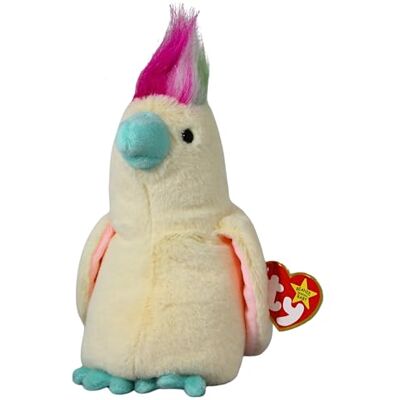 Ty Beanie Babies Pompom The White Cacatoo – 15,2 cm - Publicité Ty Beanie Babies Pompom The White Cacatoo – 15,2 cm - Publicité