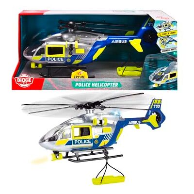 Dickie Toys Dickie Hélicoptère Police 36 cm, avec lumières, Sons, treuil et civière, 203716028038 - Publicité Dickie Toys Dickie Hélicoptère Police 36 cm, avec lumières, Sons, treuil et civière, 203716028038 - Publicité