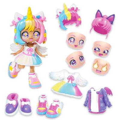BANDAI Animakii Licorne et Chauve-Souris Coffret Poupée Personnalisable 1 Poupée, 4 Visages, 2 Coiffures, 2 Tenues, 2 Paires de Chaussures Jouet Créatif 5 Ans et + HEA26348 - Publicité BANDAI Animakii Licorne et Chauve-Souris Coffret Poupée Personnalisable 1 Poupée, 4 Visages, 2 Coiffures, 2 Tenues, 2 Paires de Chaussures Jouet Créatif 5 Ans et + HEA26348 - Publicité