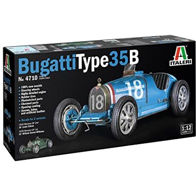 Italeri -4710 Bugatti Type 35B, échelle 1:12, modèle en plastique, modèle à assembler, modélisation, IT4710 - Publicité Italeri -4710 Bugatti Type 35B, échelle 1:12, modèle en plastique, modèle à assembler, modélisation, IT4710 - Publicité