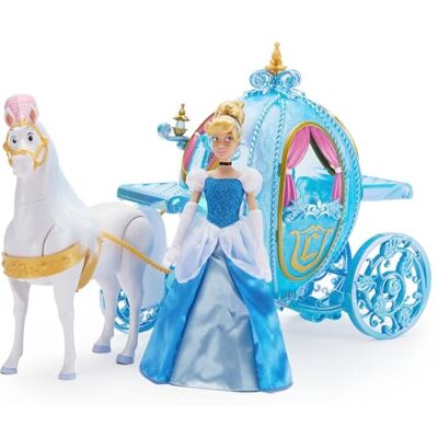 Disney Official Ensemble de Jouets Cendrillon, avec Une poupée Cendrillon, Un Cheval Qui avance et Un carrosse Lumineux, Piles incluses, à partir de 3 Ans - Publicité Disney Official Ensemble de Jouets Cendrillon, avec Une poupée Cendrillon, Un Cheval Qui avance et Un carrosse Lumineux, Piles incluses, à partir de 3 Ans - Publicité