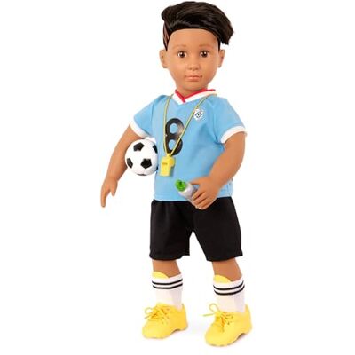 Our Generation Mateo Poupée garçon de 46 cm Yeux Bruns réalistes et Ligne de Coupe de Cheveux en Zigzag Uniformes et Accessoires de Football Jouer à Faire Semblant 3 Ans et + - Publicité Our Generation Mateo Poupée garçon de 46 cm Yeux Bruns réalistes et Ligne de Coupe de Cheveux en Zigzag Uniformes et Accessoires de Football Jouer à Faire Semblant 3 Ans et + - Publicité